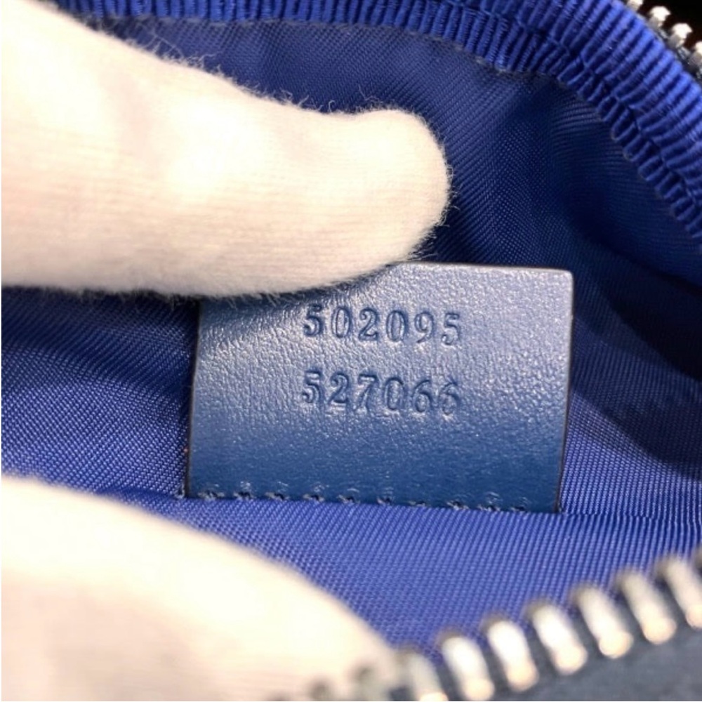 Gucci Blue Monogram Star Belt Bag with Red Accent - Picture 3 of 10